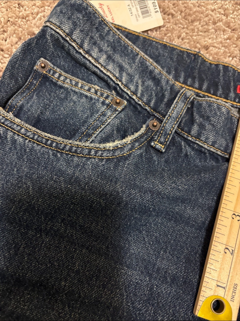 Silhouettes Denim Lucky Brand Barrel Wide Leg Women's Indigo Jeans Carpenter - Picture 7 of 10